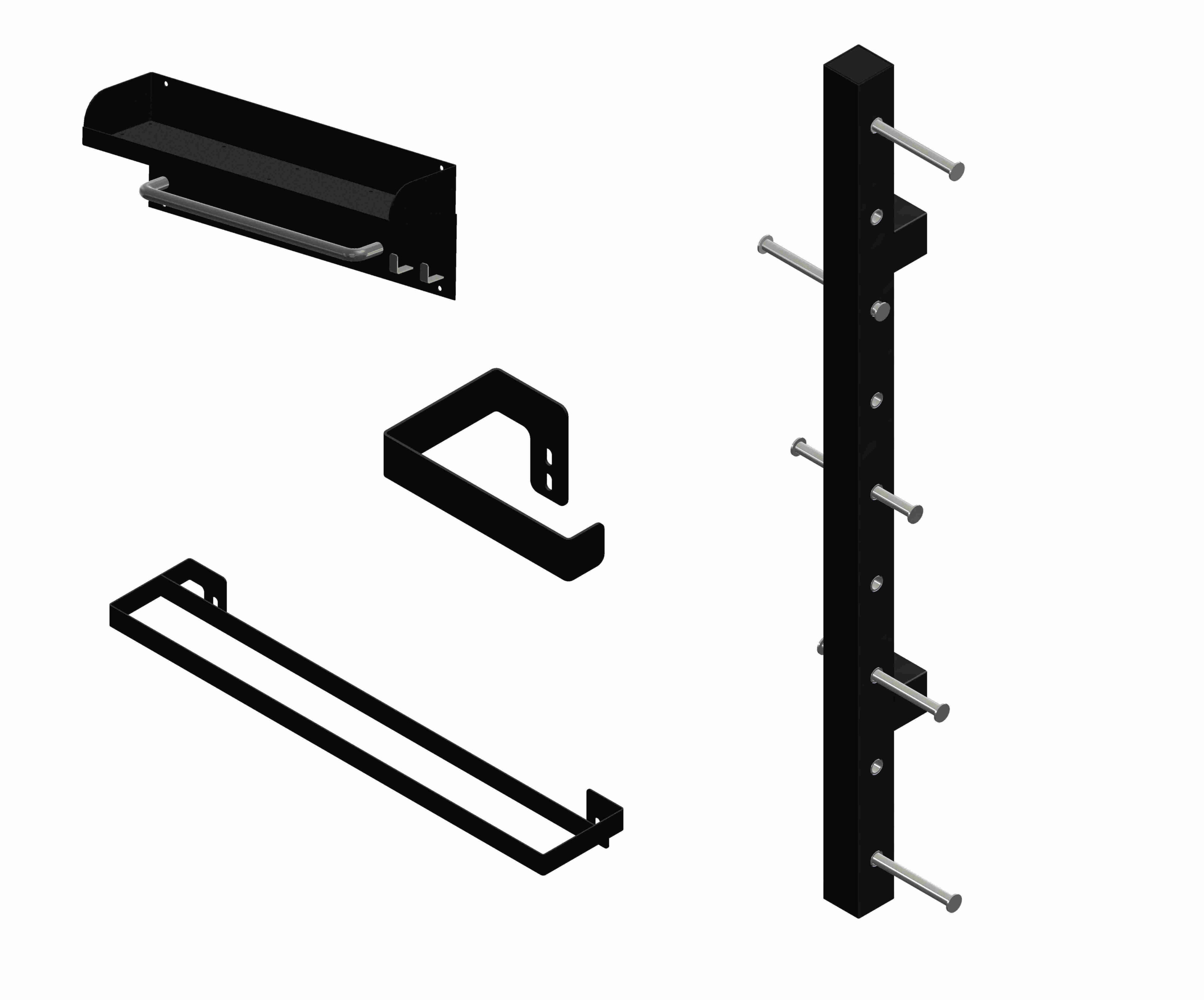 matte black custom bathroom accessories