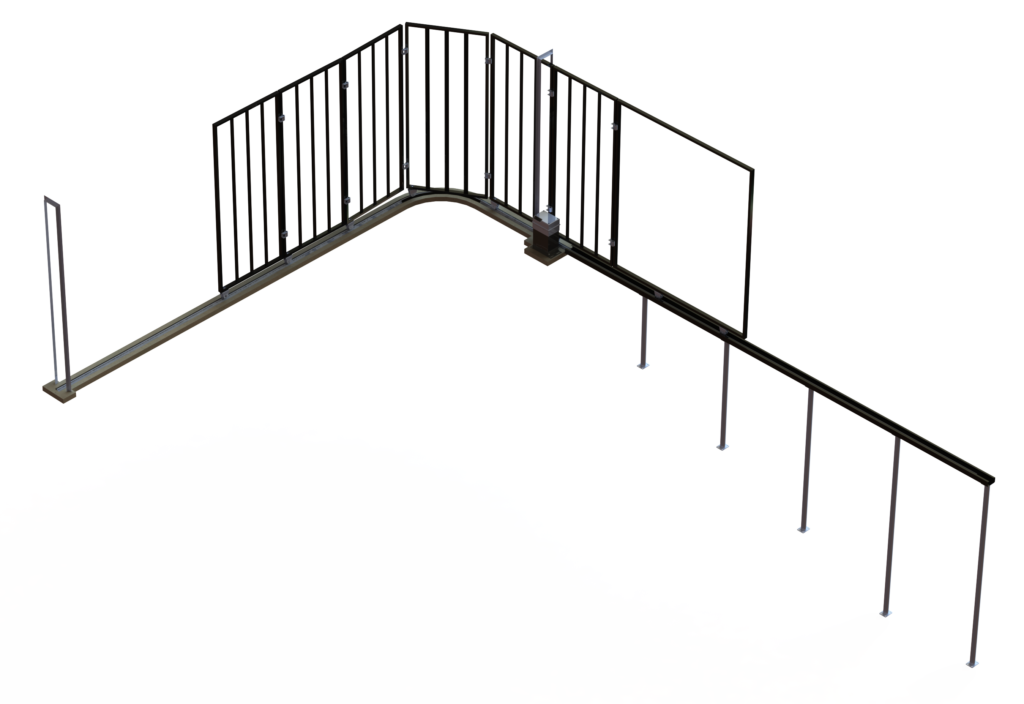 a Custom Driveway gate that is made from steel.