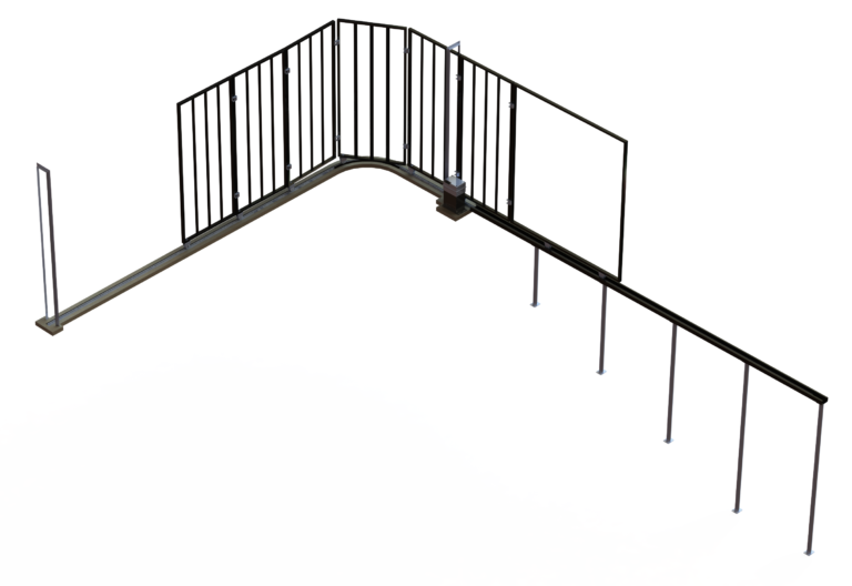 a Custom Driveway gate that is made from steel.